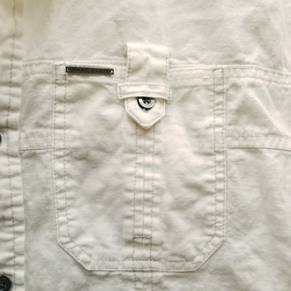 Mark Ecko 2XL Cut & Sew Deadly Threads White Button-Down Shirt 54" 32" 10" - Picture 4 of 13